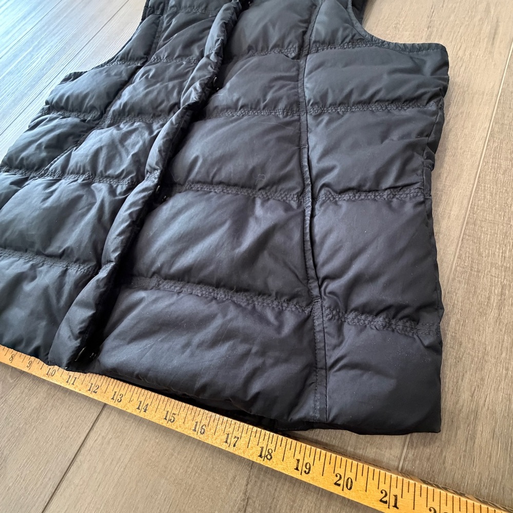 Eddie Bauer Black Vest Women Large Goose Down Quilted  Zip Puffer Style 4571 - Picture 15 of 15